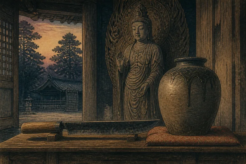 安達ケ原の鬼婆の寺宝のイメージ挿絵