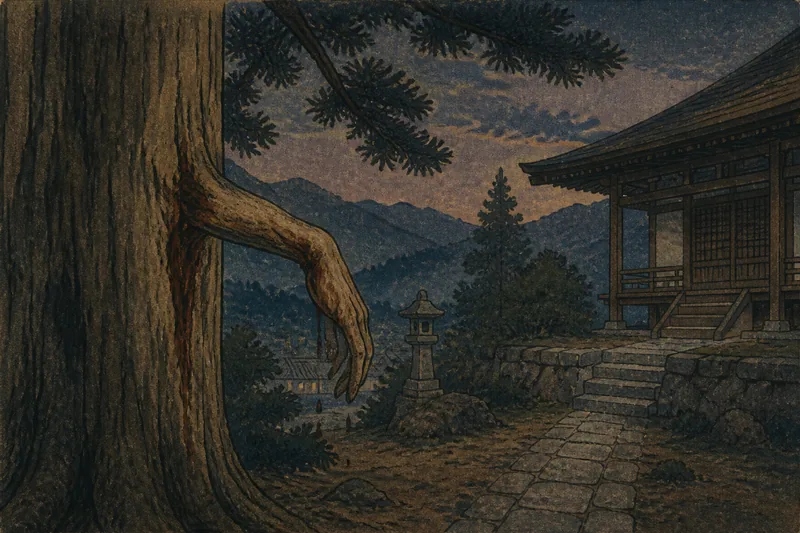 血の出る杉のイメージ挿絵