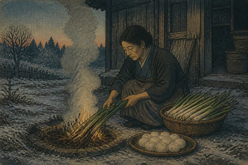 事納めの葱焼きのイメージ挿絵