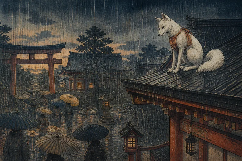 俳句が呼んだ雨乞いの奇跡のイメージ挿絵