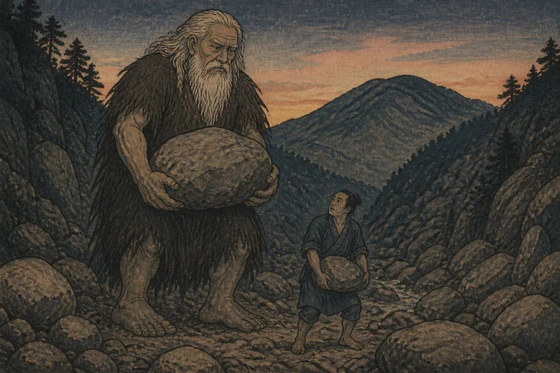 上松の天の邪鬼が残した岩山のイメージ挿絵