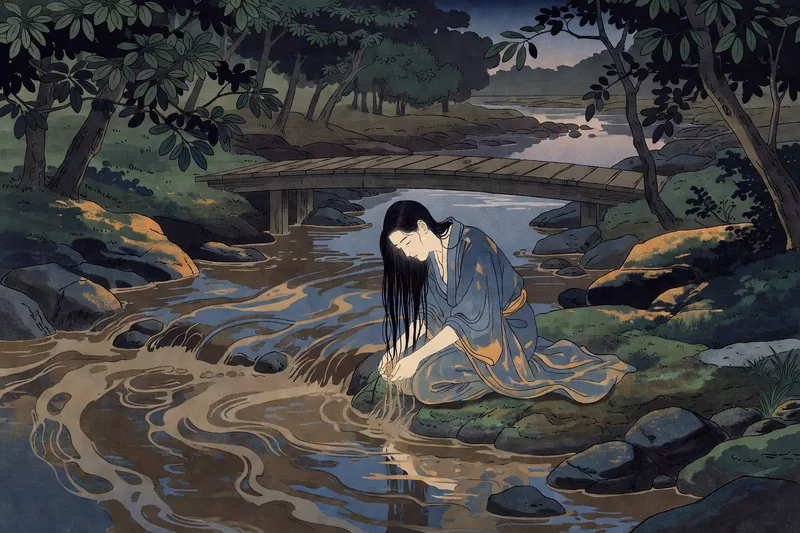 龍郷の髪を洗うあもれおなぐのイメージ挿絵
