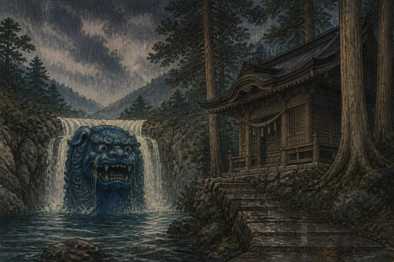 瑠璃寺の青獅子のイメージ挿絵