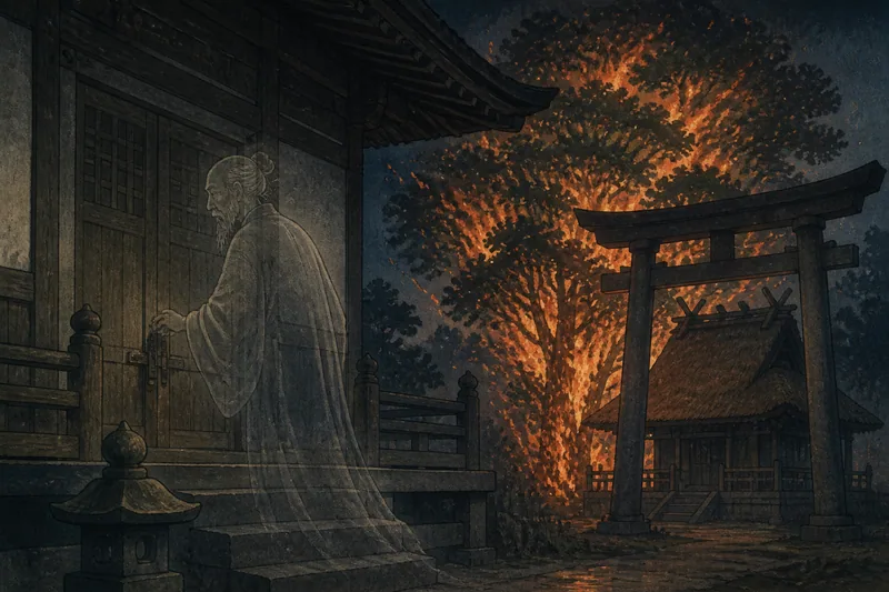 熱田神宮の火事のイメージ挿絵