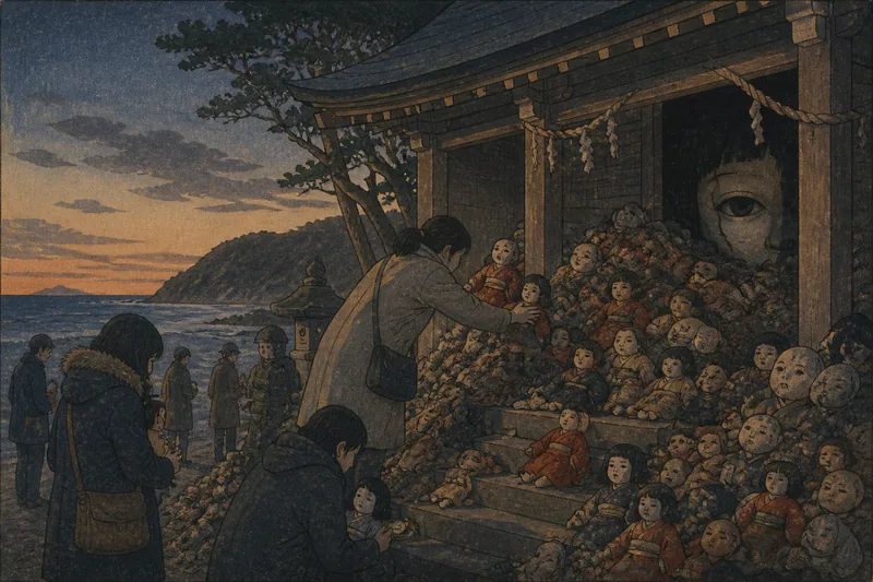 淡嶋神社の人形供養のイメージ挿絵