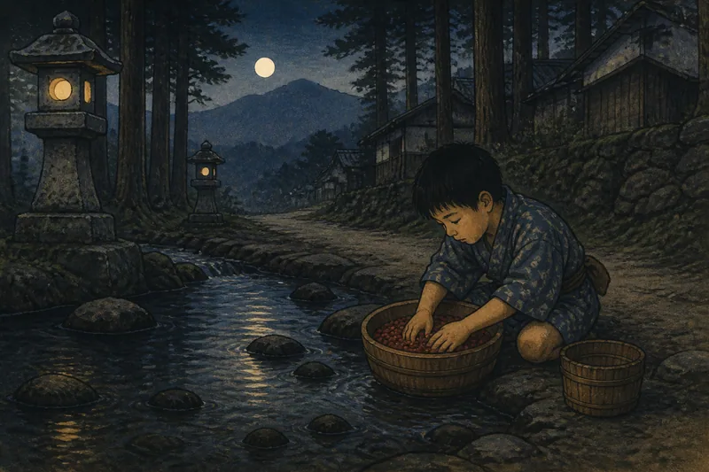 小豆洗いの小僧のイメージ挿絵