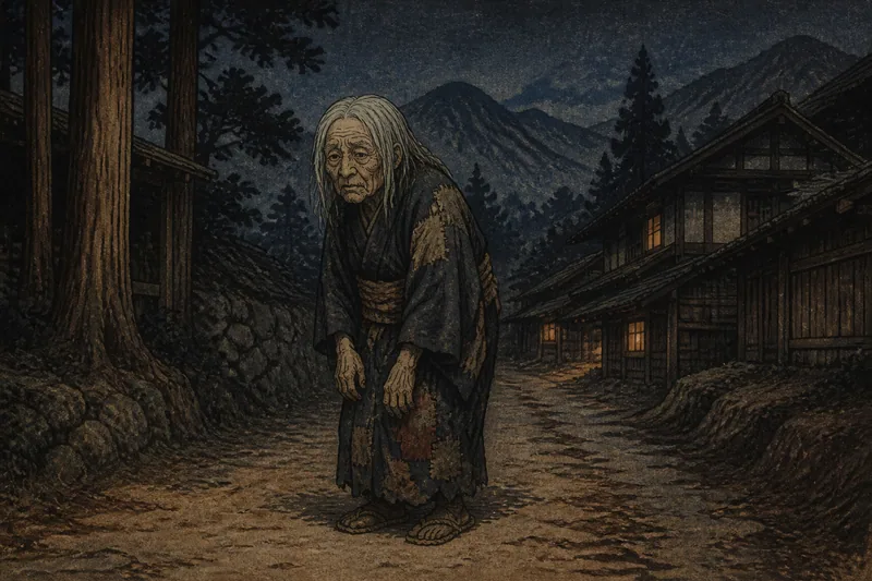 栄村の道の小豆婆のイメージ挿絵