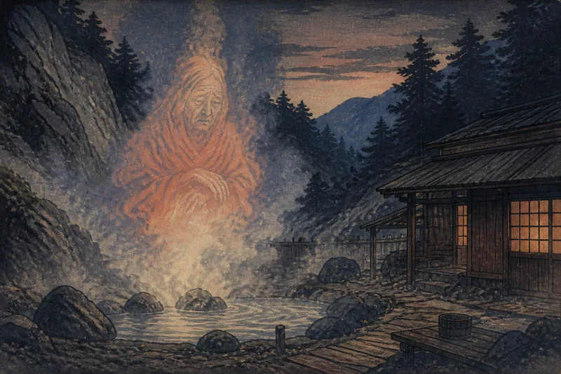 祖母谷の噴湯のイメージ挿絵