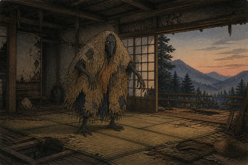 麻績村の廃屋の化けもののイメージ挿絵