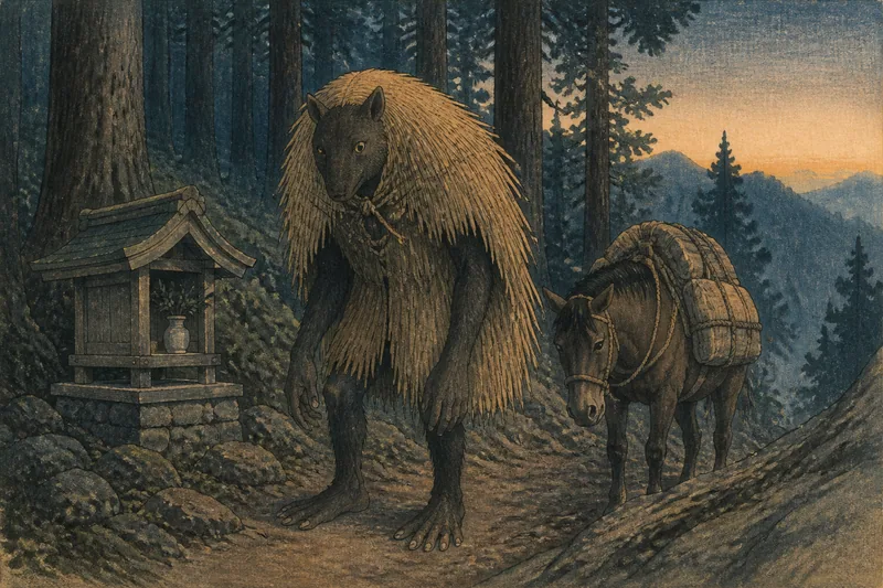 泰阜の山のバケモノのイメージ挿絵