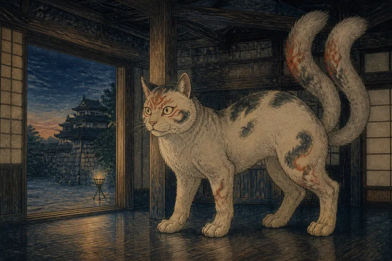 人吉の化け猫と猫寺のイメージ挿絵