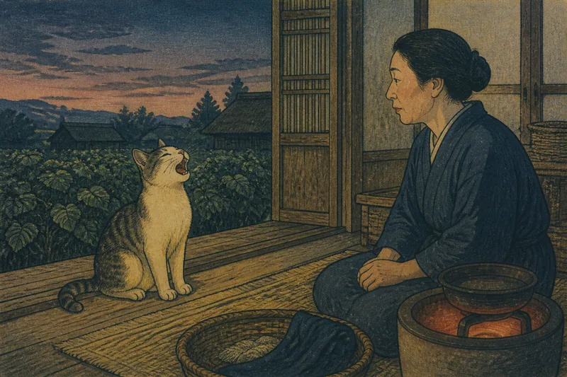 飯豊の歌う化猫と口止めのイメージ挿絵