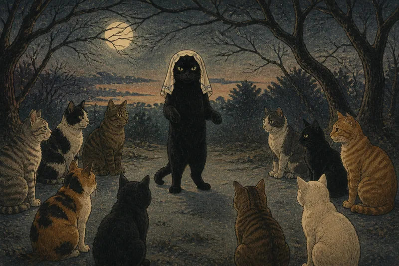 岡田家の化け猫のイメージ挿絵