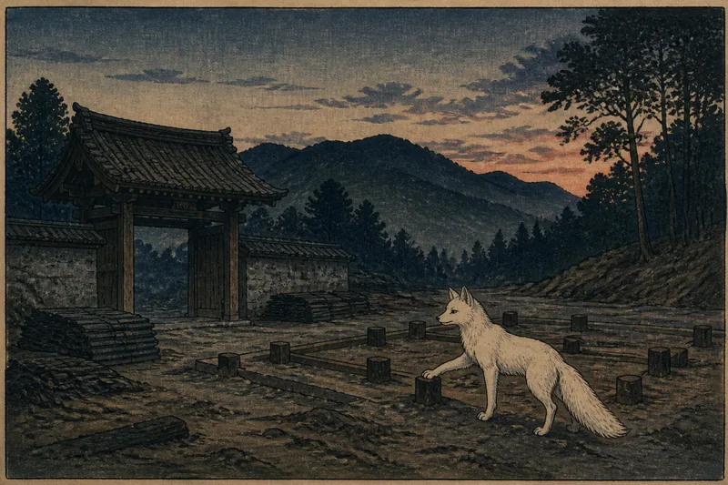 飯田の白狐が示す寺地のイメージ挿絵