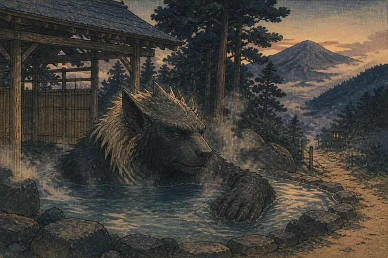 須川温泉の獣のイメージ挿絵