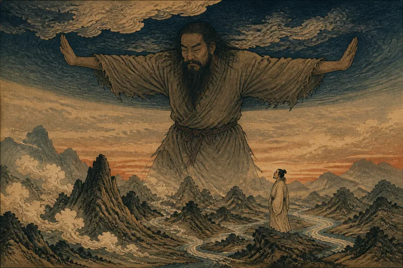 中国の天地開闢神話のイメージ挿絵