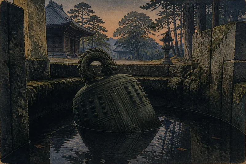 町田の沈鐘伝説のイメージ挿絵