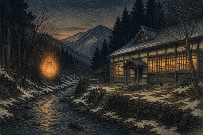 提灯のような火の玉のイメージ挿絵