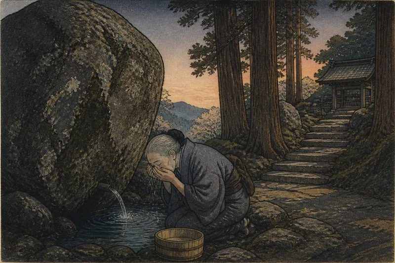 八幡平の眼病を治す清水のイメージ挿絵