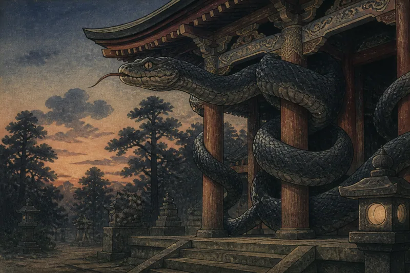八幡神社の主の大蛇のイメージ挿絵