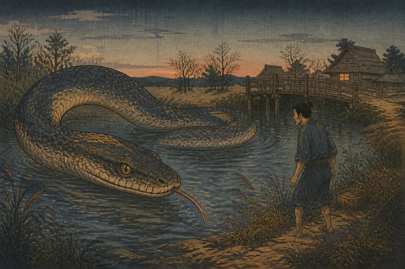 胎内の池を増やす大蛇のイメージ挿絵