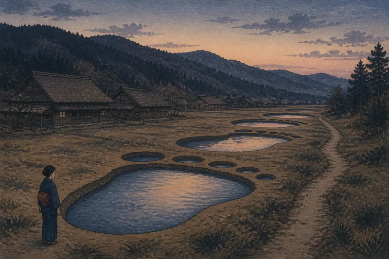 北杜の池を生んだ巨人の足跡のイメージ挿絵
