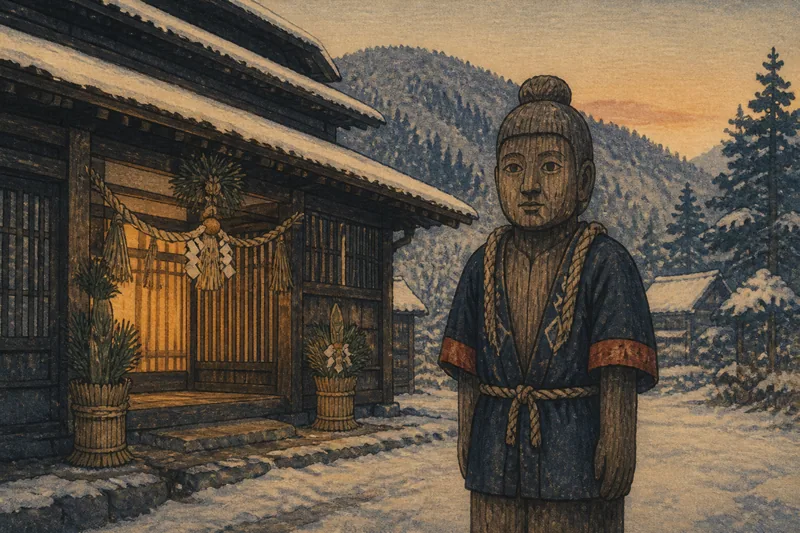 早川の道祖神迎えのイメージ挿絵