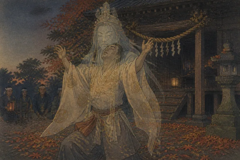 山口の疫神が憑く奉納舞のイメージ挿絵