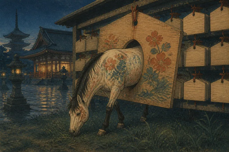 浅草寺の絵馬の草食みのイメージ挿絵
