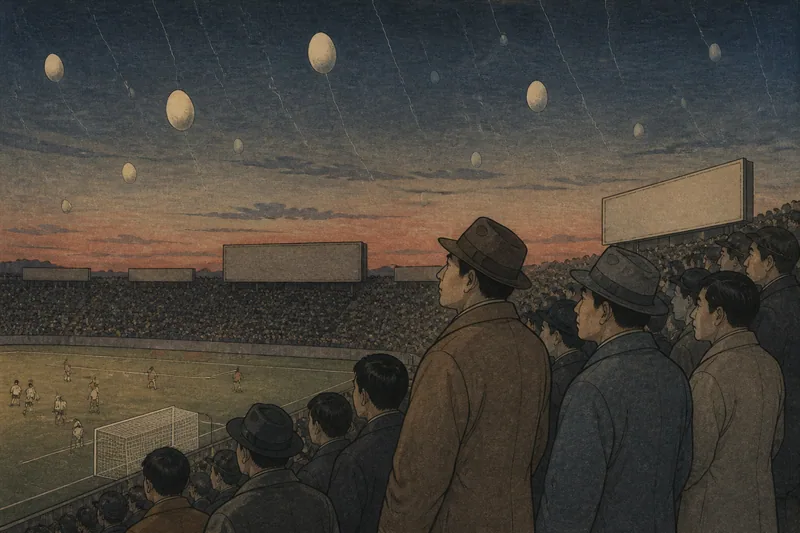 フィレンツェ・スタジアムのUFO事件のイメージ挿絵