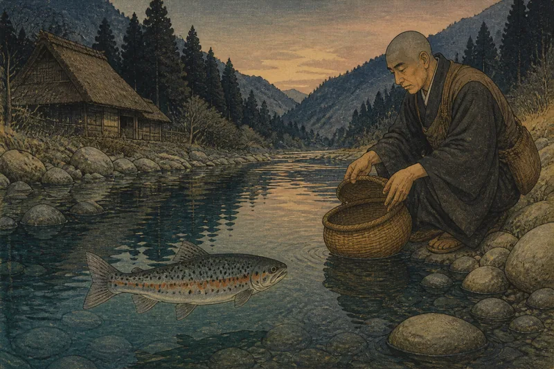 笛吹川の山女魚のイメージ挿絵