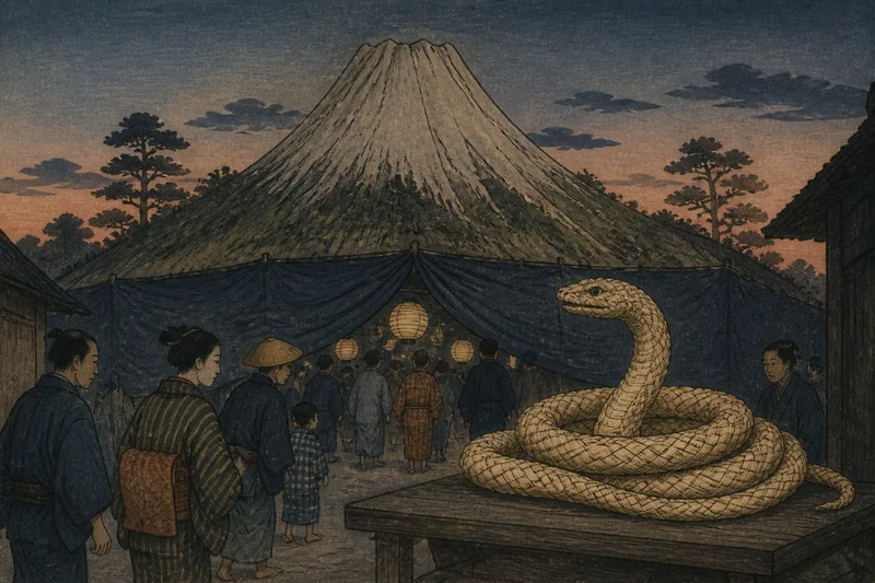 富士祭の麦藁蛇のイメージ挿絵