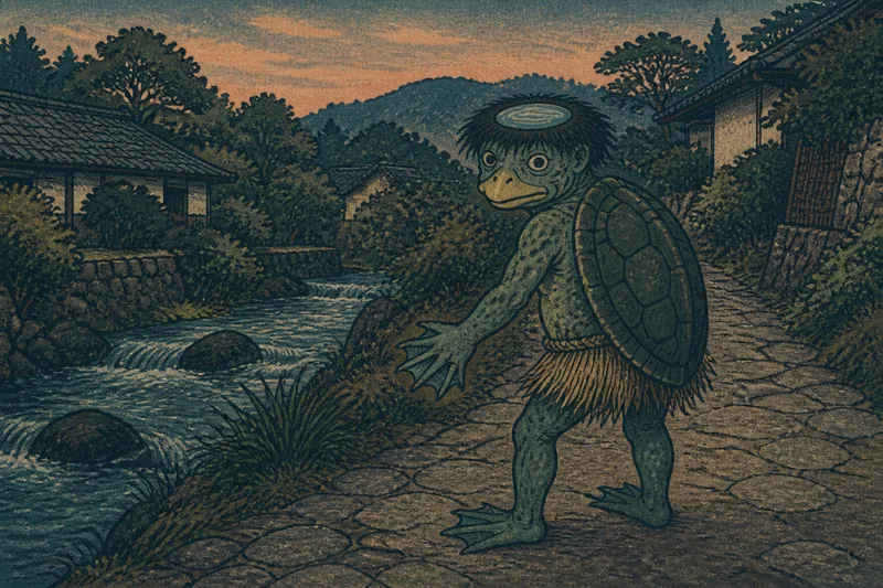 志布志の季節を巡るガラッパのイメージ挿絵