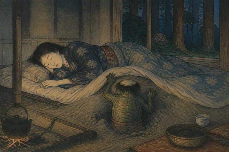 屋久島の母を食うガラッパの子のイメージ挿絵