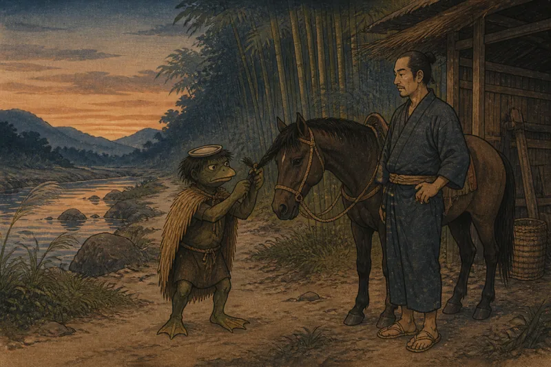 薩摩川内の彼岸に鳴くガラッパドンのイメージ挿絵
