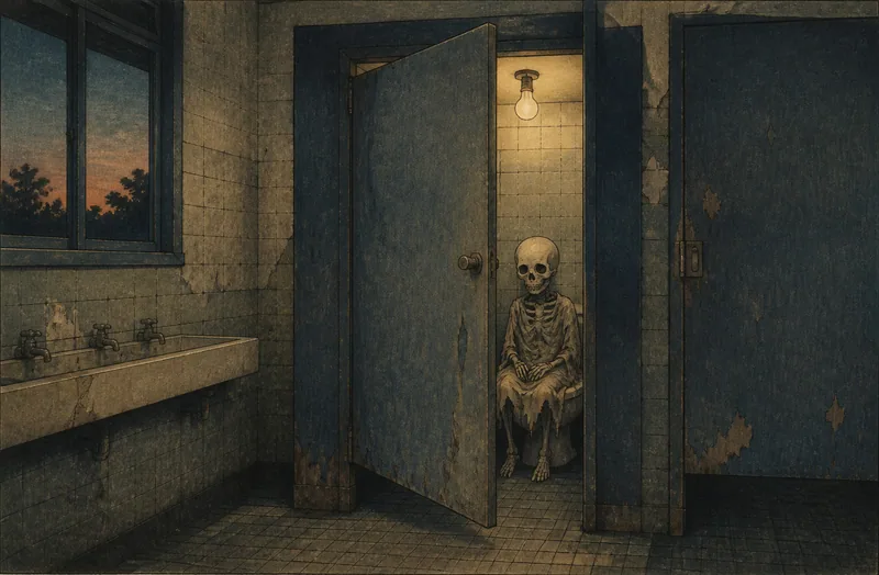 白骨の少年開かずのトイレのイメージ挿絵