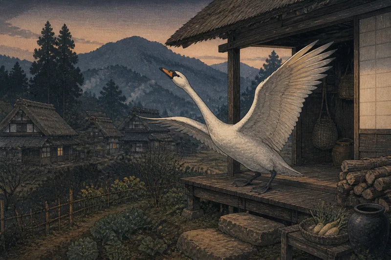 人里の白鳥のイメージ挿絵