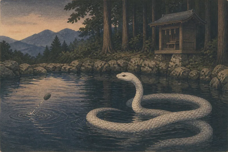 竹田の白蛇の雨乞いのイメージ挿絵