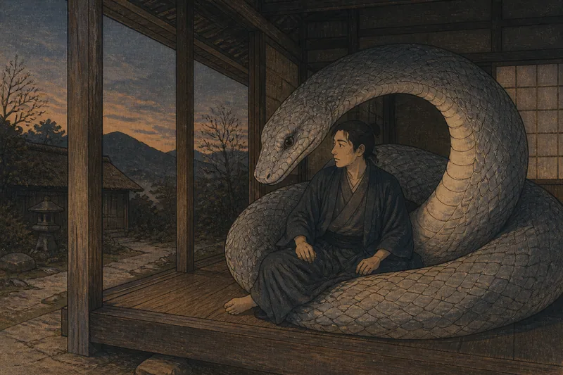 あわらの蛇を母に持つ景重のイメージ挿絵