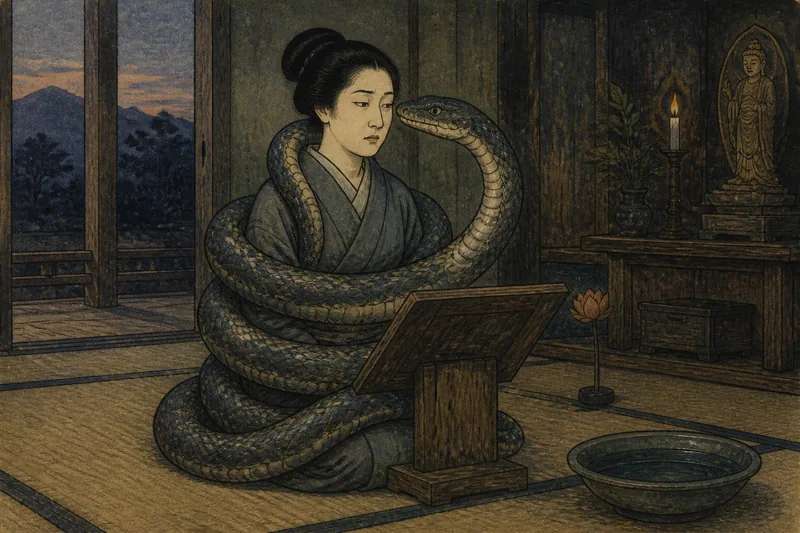 茅野の人に憑くヘビのイメージ挿絵