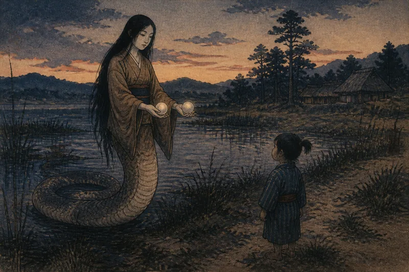 蛇女房の目玉のイメージ挿絵