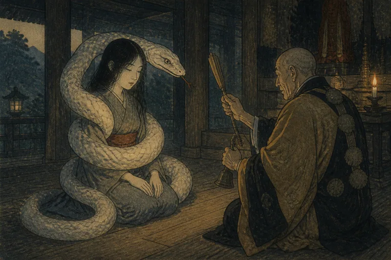 長野市の祈祷で落とす蛇憑きのイメージ挿絵