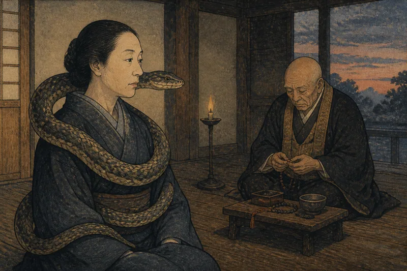 中野の蛇憑きを祈祷で祓うのイメージ挿絵