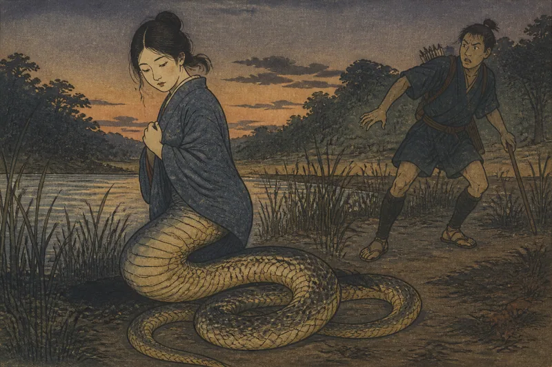 沼の主の蛇女房のイメージ挿絵