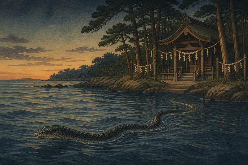 海を泳ぐ蛇のイメージ挿絵
