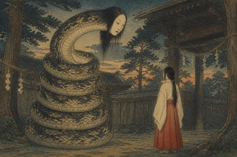 仙台の蛇霊七代の祟りのイメージ挿絵