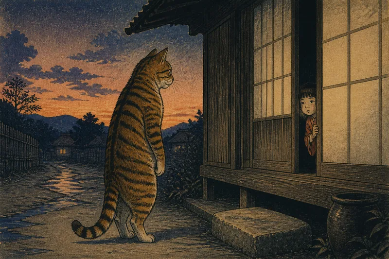 ヘトッコとカチカチ山の虎猫のイメージ挿絵