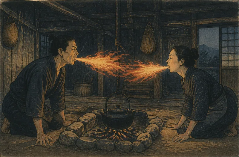 火の吹き合いのイメージ挿絵