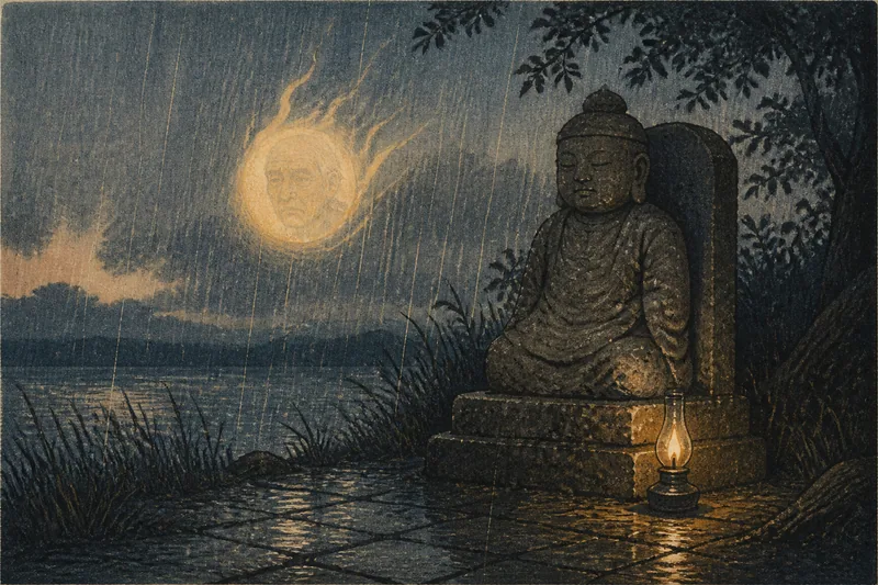 雨夜の火のイメージ挿絵