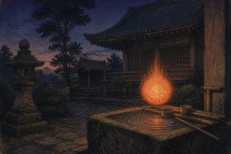 鹿児島の病人を救う火玉のイメージ挿絵